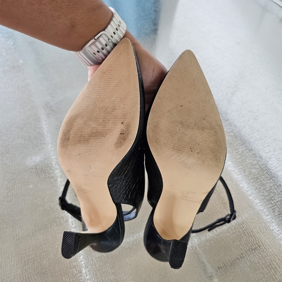 Womens Closed Toe Ankle Strap Heels Pointed Toe Pumps Shoes Slingback High Heel - Picture 6 of 8